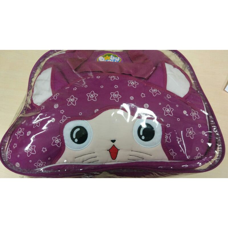 tas besar bayi + botol susu single BABY JOY warna ungu