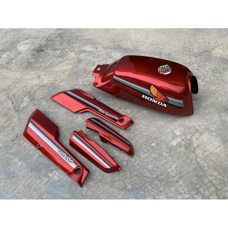 cover body win set tangki win cat warna merah maron