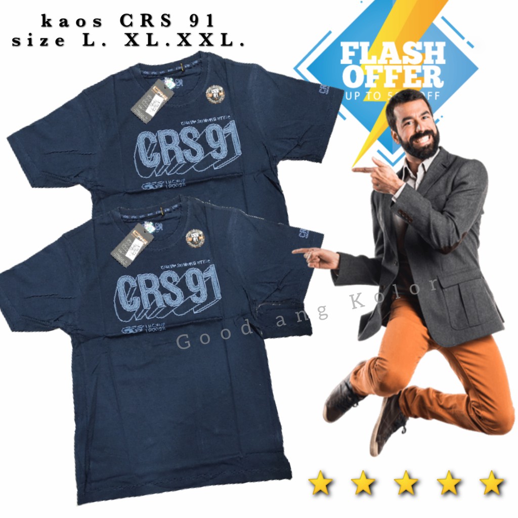 Kaos CRS 91 size M L XL XXL lengan pendek dan panjang