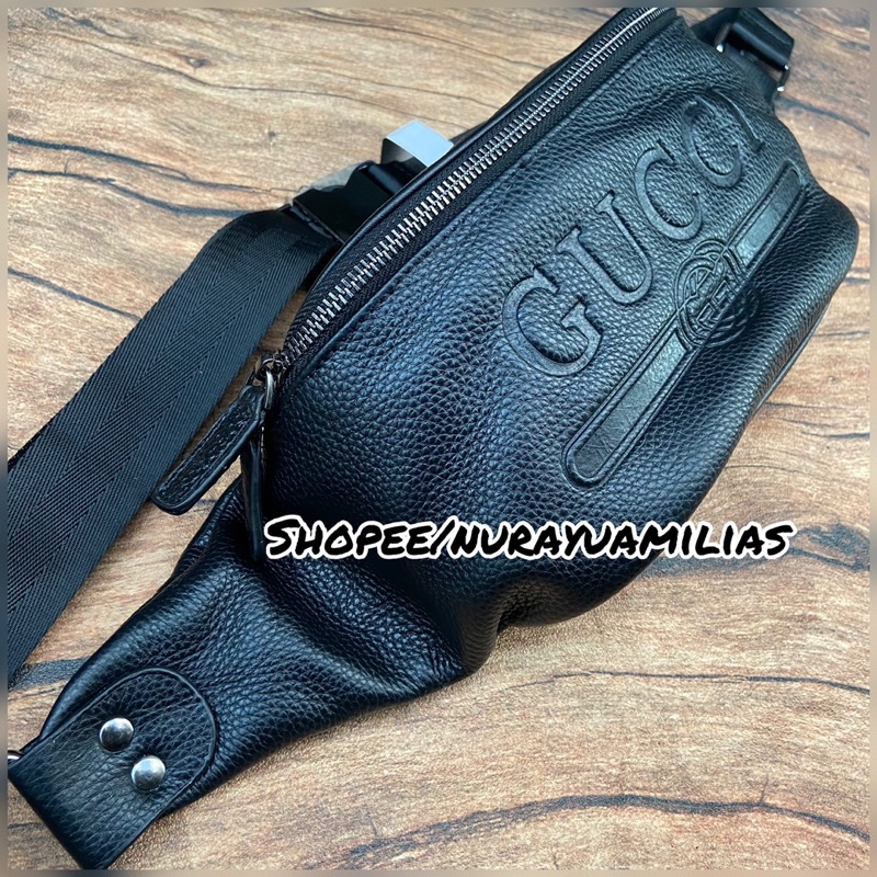 Waistbag pria Gucc! kulit asli import tas selempang kukit pria waiat bag pria import branded