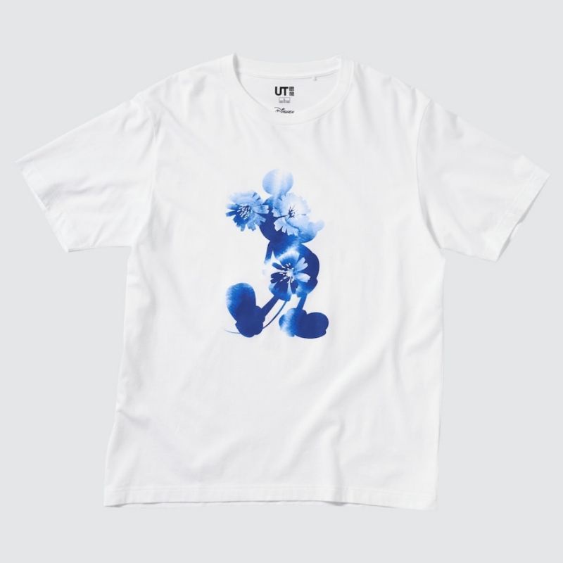 UNIQLO - UT Mickey Stands Lengan Pendek, White