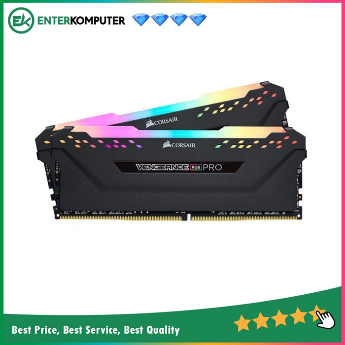 Corsair DDR4 Vengeance RGB Pro PC25600 32GB (2X16GB) - Black