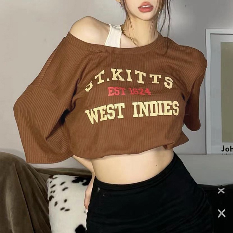 #Sisjuly# Wanita Musim Panas Gaya Baru Wanita Street Fashion Dicetak Longgar Lengan Pendek Kaos Pusa