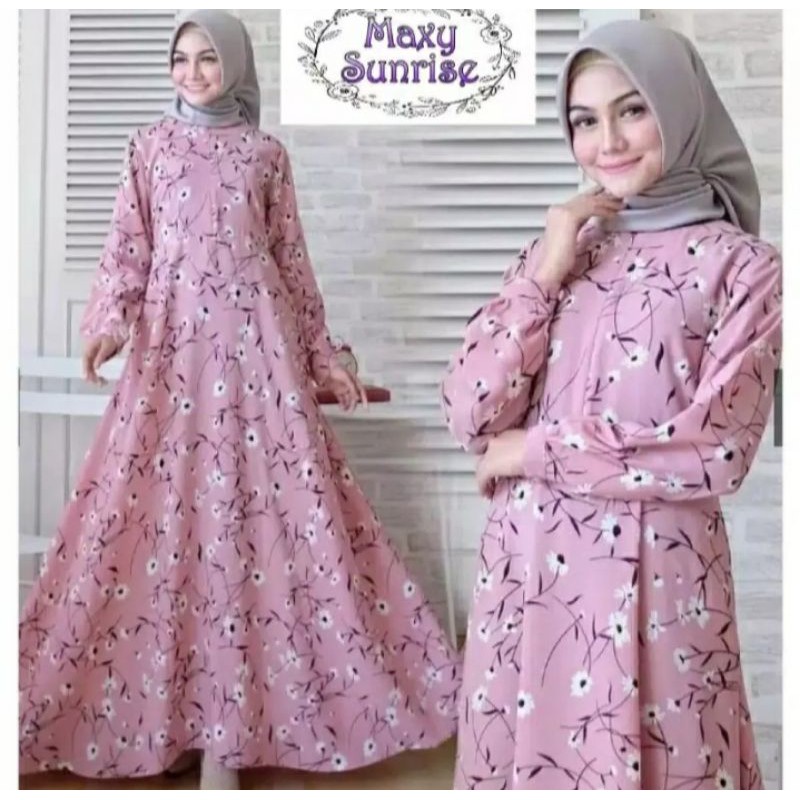 GAMIS SYAR'I MOTIF SUNRISE JUMBO