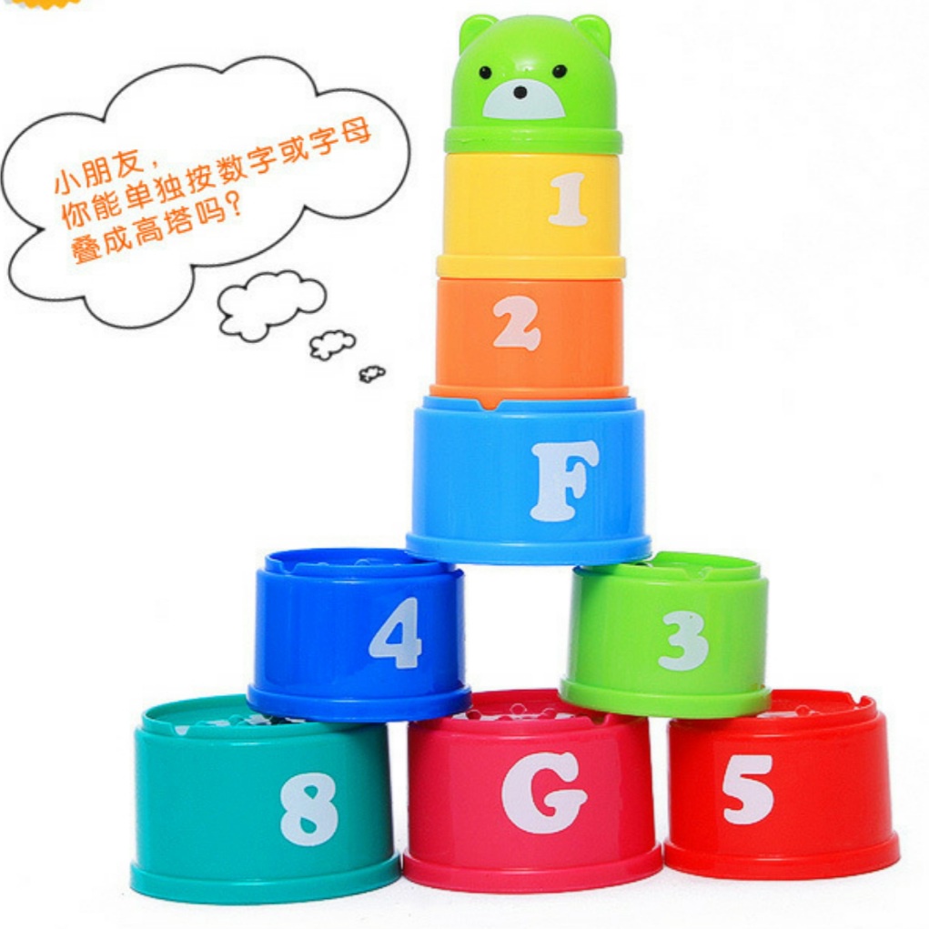 Tma / Mainan Anak Susun Gelas Warna Warni / Stacking Cup Toys / Mainan Edukasi Anak