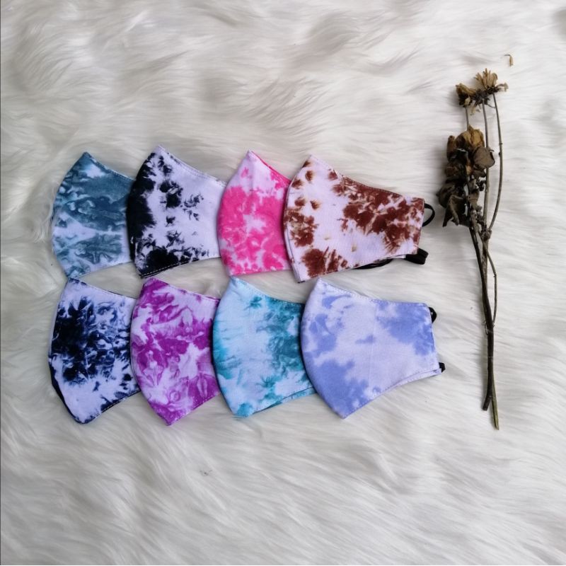 Masker Tie Dye 3ply Earloop (With Filter) RANDOM 3pcs, 6pcs, 12pcs