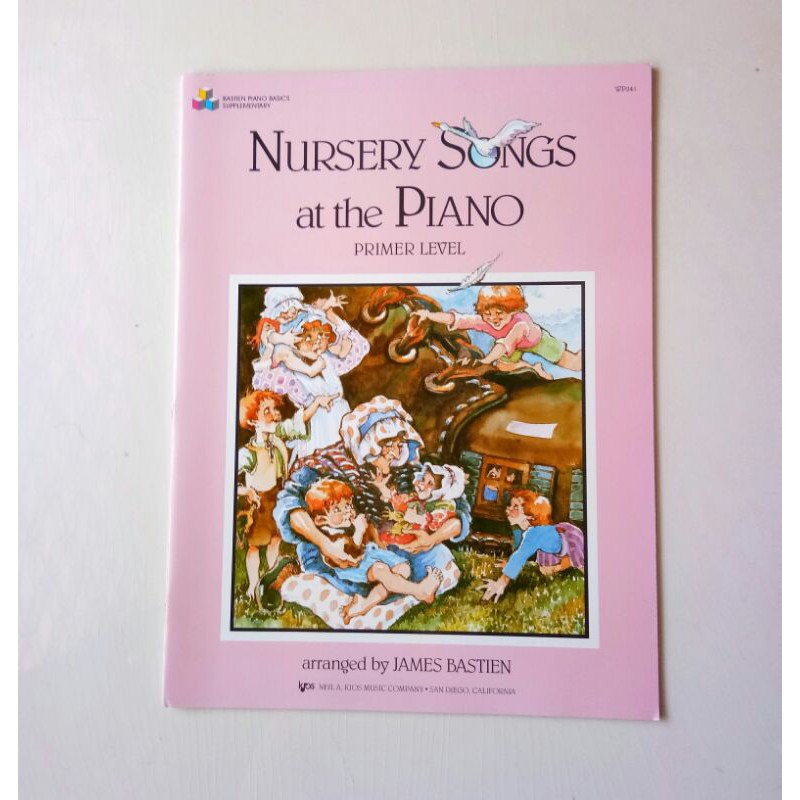 Nursery Songs at the Piano Primer Level by James Bastien buku piano anak cover Pink