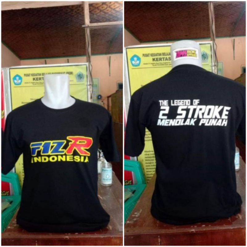 Kaos Fiz R Indonesia Yamaha 2 Tak Baju FizR 2 Stroke Speed Racing Combed 30s