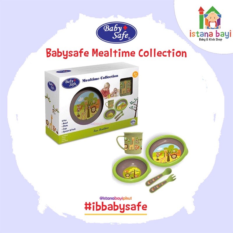 Baby Safe Meal time collection Feeding Set - Set perlengkapan makan anak/Feeding set FS500