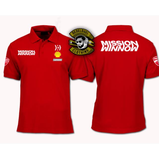 PROMO.....! Kaos kerah Baju Polo Ducati Mission winnow Kaos Ducati Motogp Baju Polo Dovisiozo