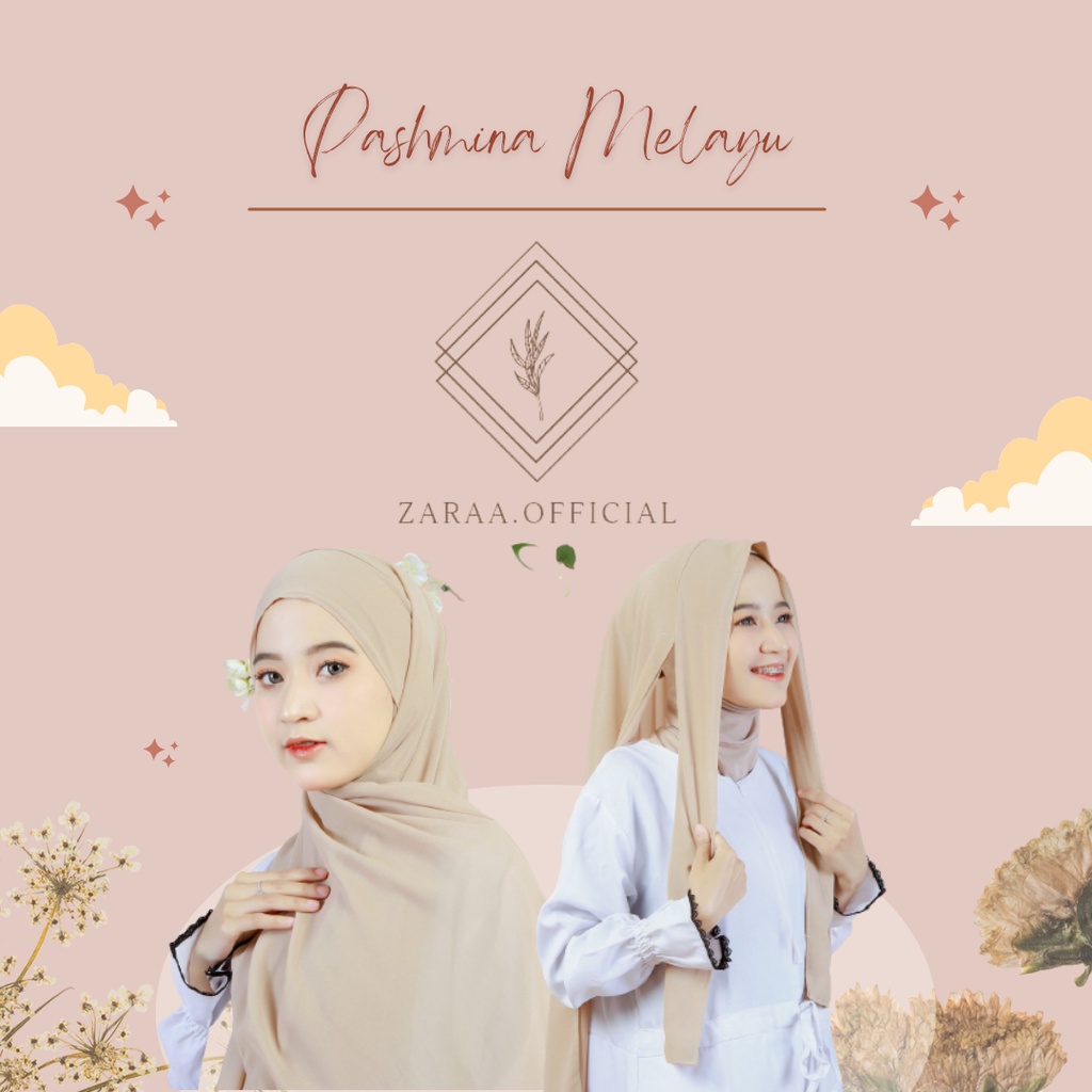 Pashmina Melayu / Pashmina Instant Tali Melayu / Pashmina Melayu Murah / Grosir Hijab