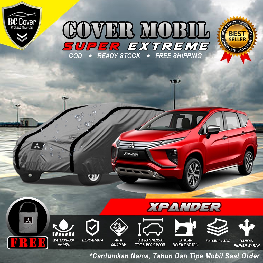 Body Cover Mobil Xpander Outdoor Waterproof / Sarung Mobil Mitsubishi Xpander Waterproof / Selimut Tutup Mobil Xpander Ultimate Cross Exceed GLX GLS Penutup Mantol Kerudung Mantel Mobil Expander Waterproof Outdoor Anti Air