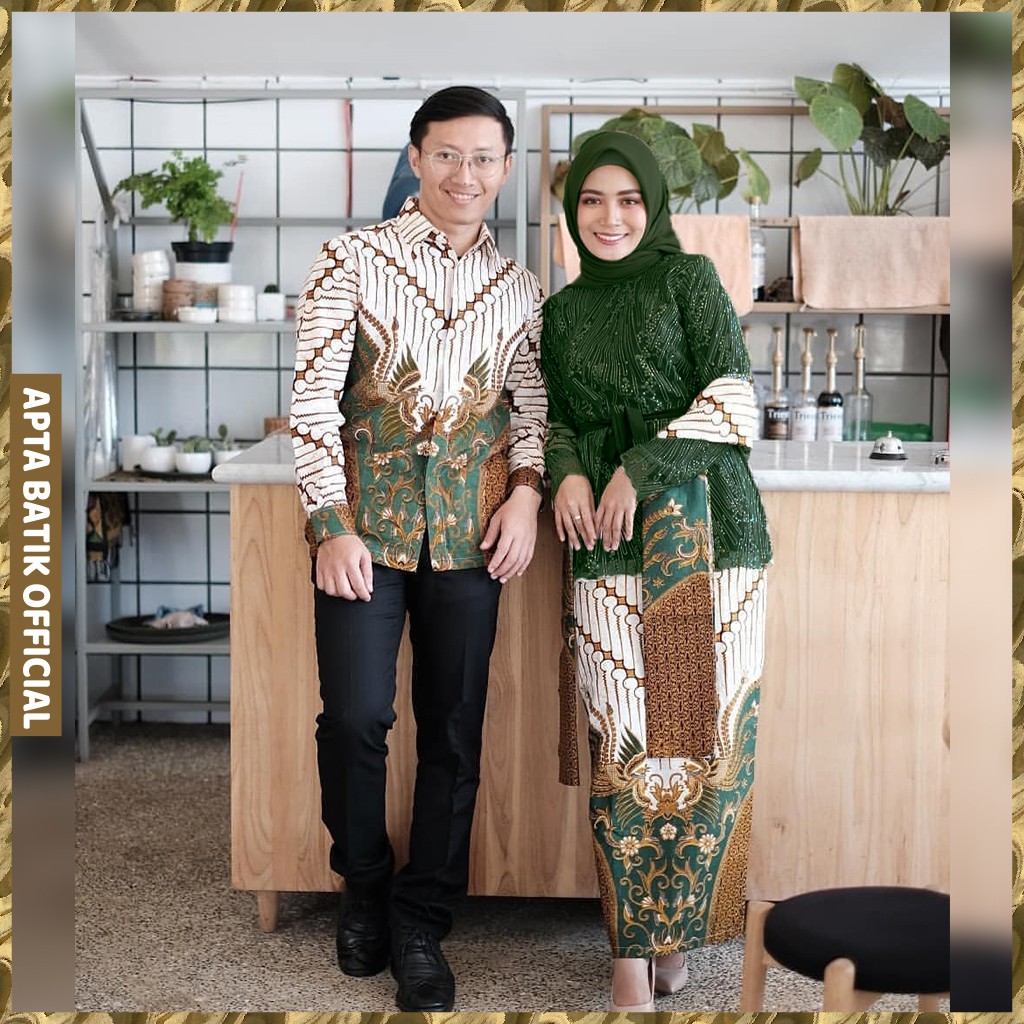 ( ORI 4 VARIAN WARNA + TILE PREMIUM) Couple Batik Mika Parang Nirmala