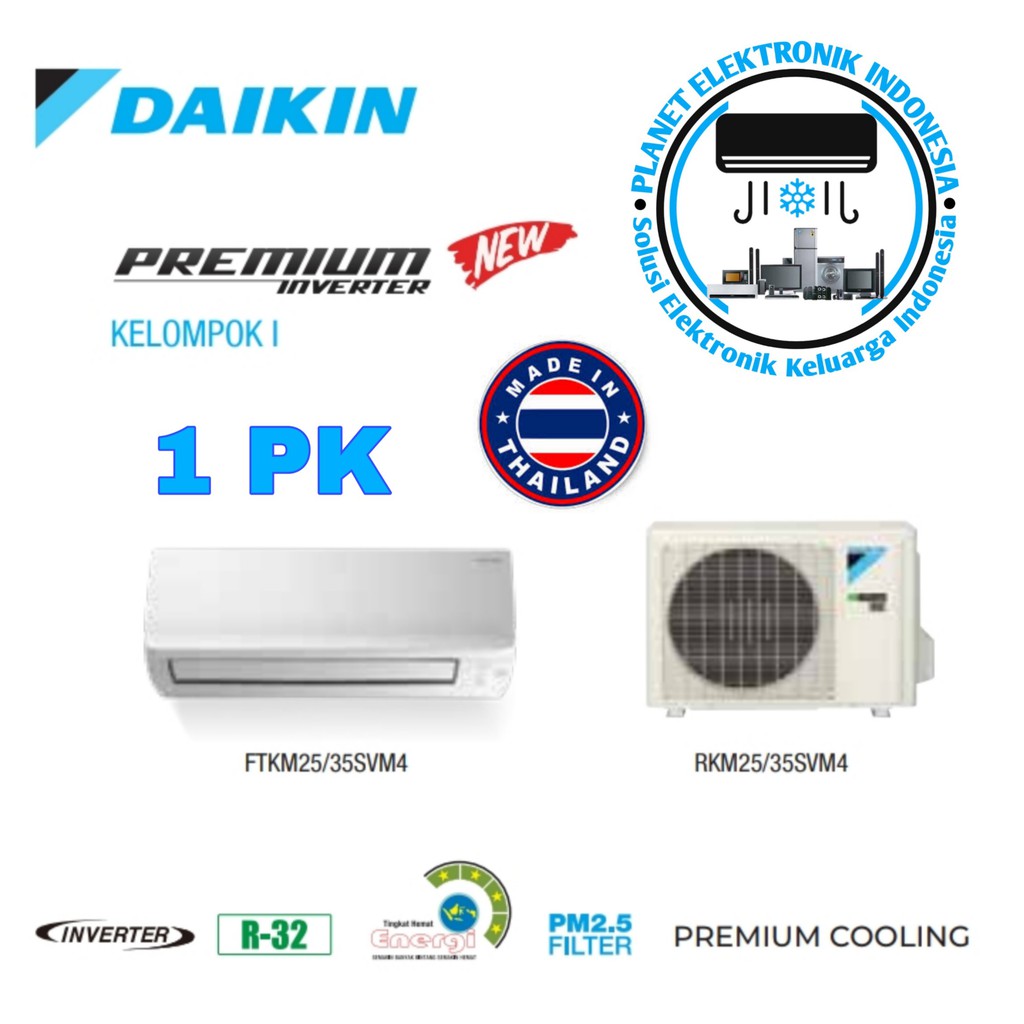 Jual AC DAIKIN PREMIUM INVERTER 1 PK R32 ( STKM25 ) | Shopee Indonesia