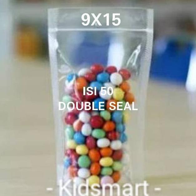 PLASTIK STANDING POUCH 9X15 PLASTIK KEMASAN SNACK ZIPLOCK KLIP BERDIRI