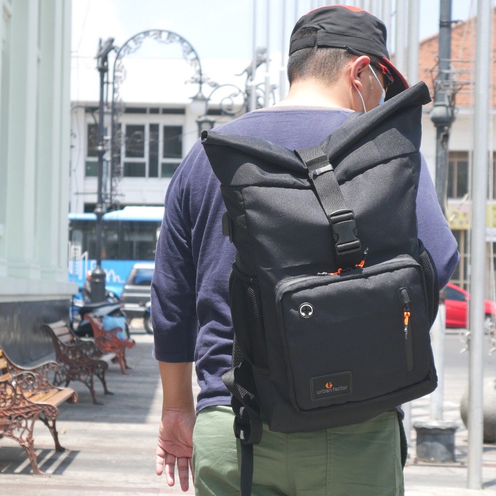 IMORTAL BLACK |Urban Factor x FORIND| Tas Ransel Punggung Ori Bag Pria Wanita Backpack Baru Besar