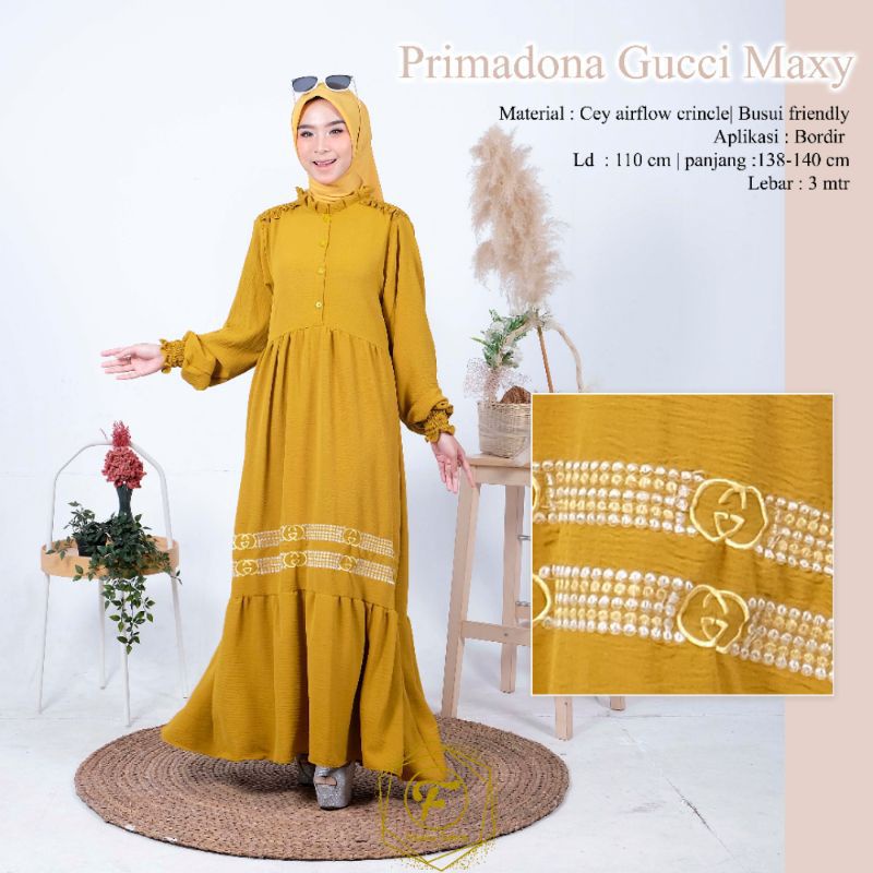 Gamis Syari Dress Primadona Gucci Maxy Kubus Original Feriska | Kartasasmita