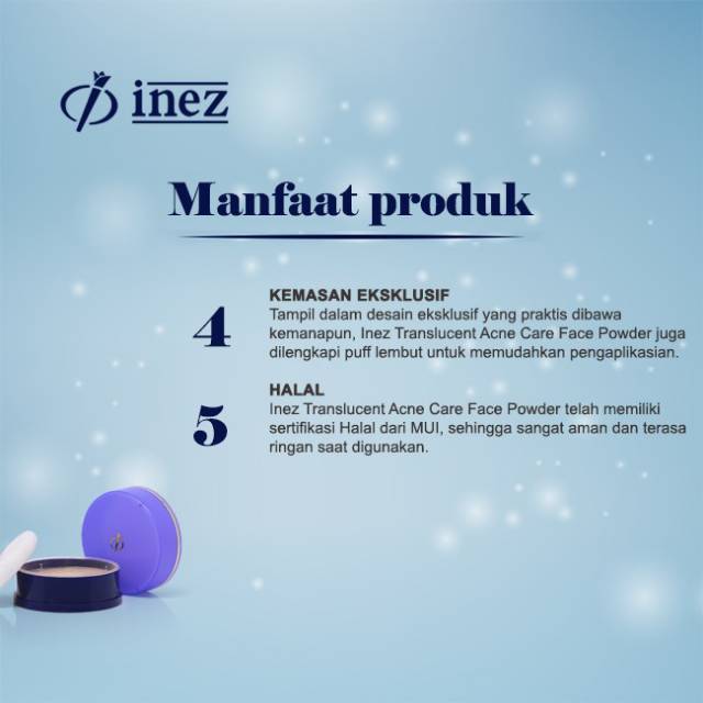 ❤️ GROSIR ❤️ INEZ Translucent Acne Care Face Powder