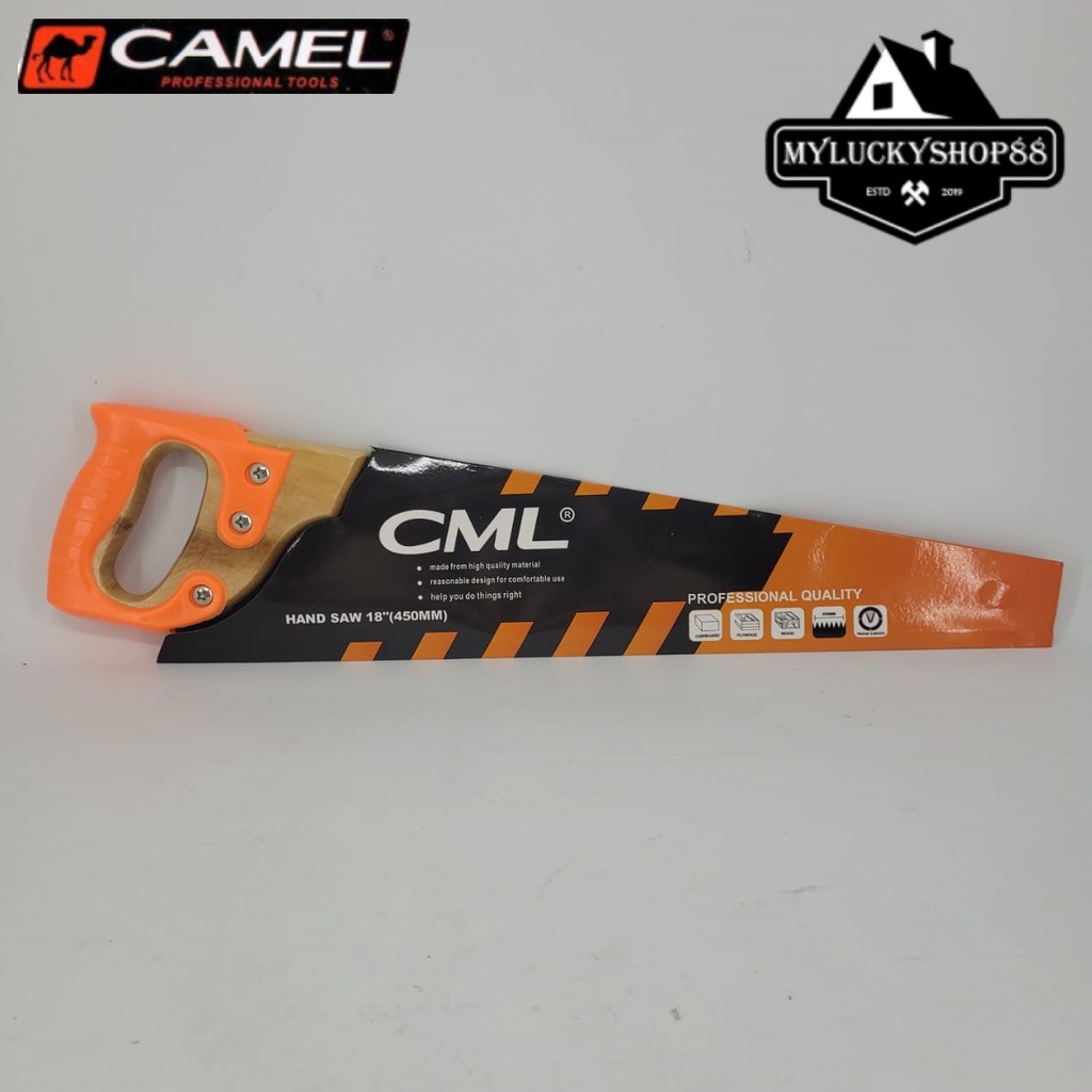 Camel Gergaji Kayu Gagang Karet 18 Inch Heavy Duty