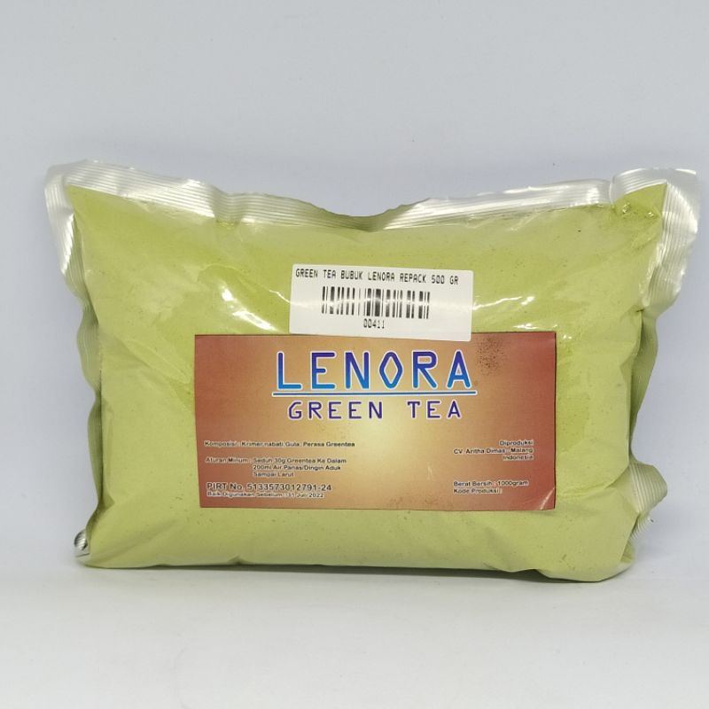 

Lenora green tea 500gr /bubuk minuman / bubuk pop ice / bubuk milk shake