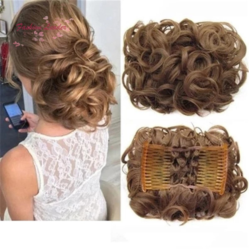 Rambut Bun Model Messy Rose Untuk Hair Extension Shopee Indonesia