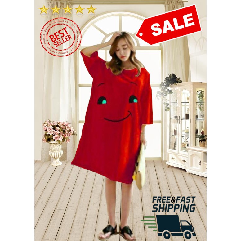 VISION ONLINE - DASTER KEKINIAN MURAH JUMBO WANITA DRESS/SMILE/IMUT