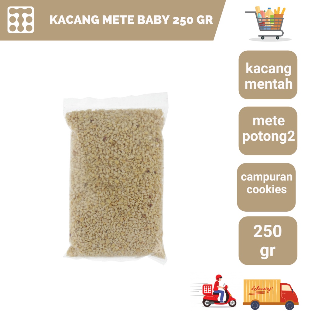 

Kacang Mete Baby 250gr / Mete Cacah Mentah