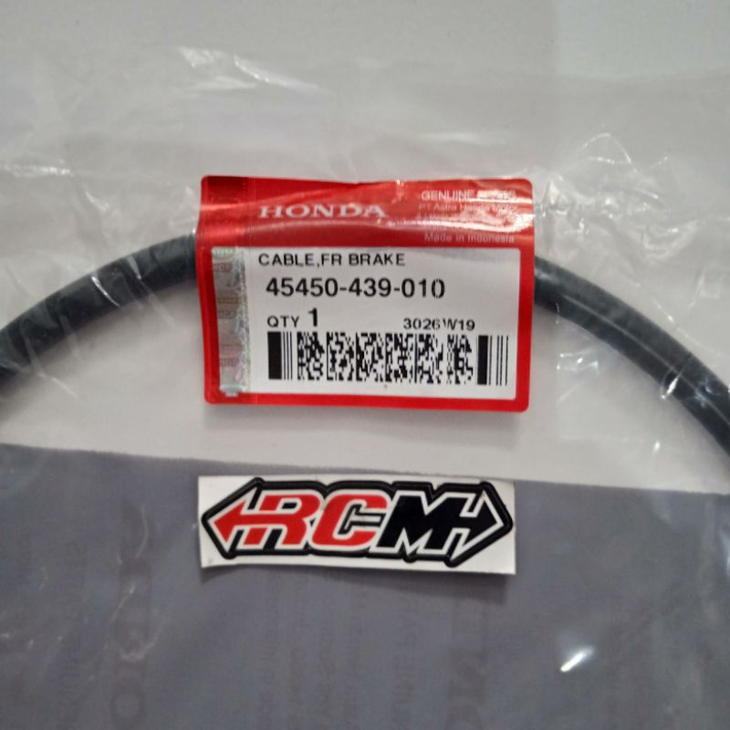 KABEL REM CABEL CABLE BRAKE FRONT DEPAN HONDA GL 100 ORI ORIGINAL ASLI HONDA AHM HGP 45450-439-010