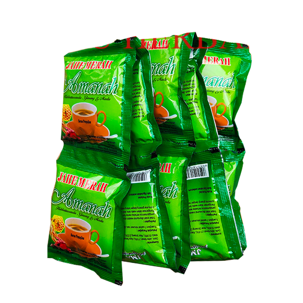 

2 renceng (24 pcs)Jahe Merah SUPER Amanah Plus Ginseng Madu