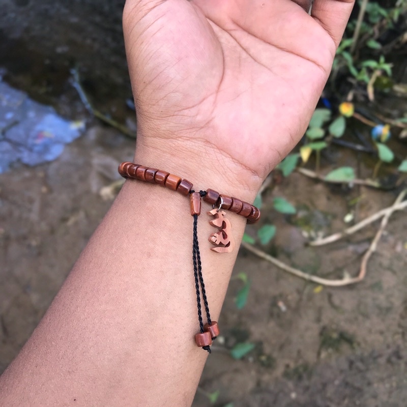 Gelang marjan gantungan timbul kecil lucu bisa request nama