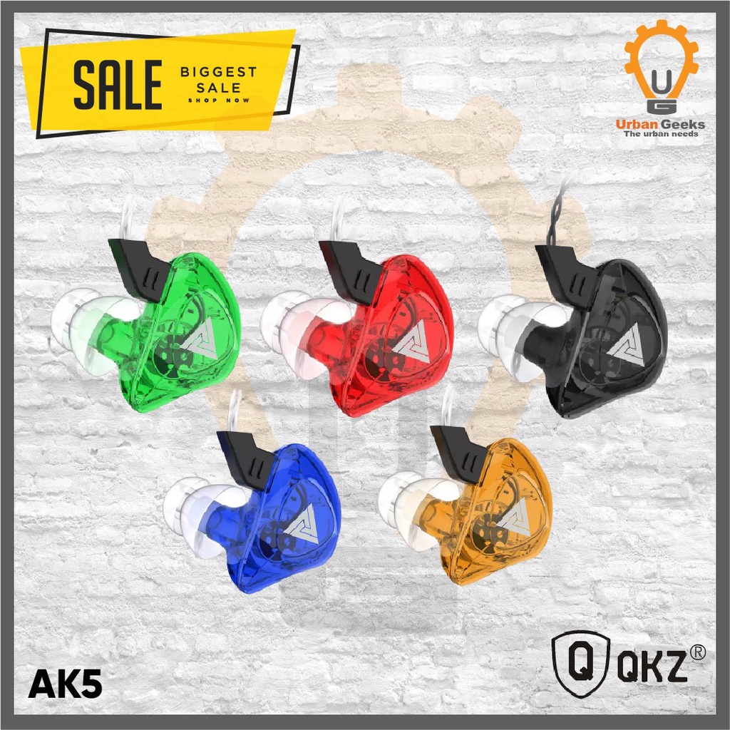 QKZ AK5 Sport Running Dynamic Super Bass Earphone Music HiFi Headset