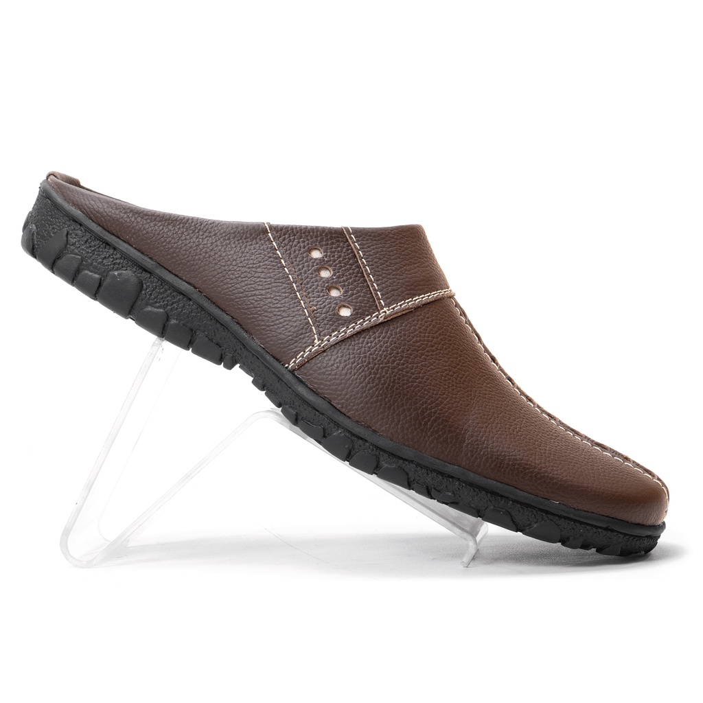 Sepatu Sandal Pria Kulit Asli Sendal Bustong Slippers BWF012