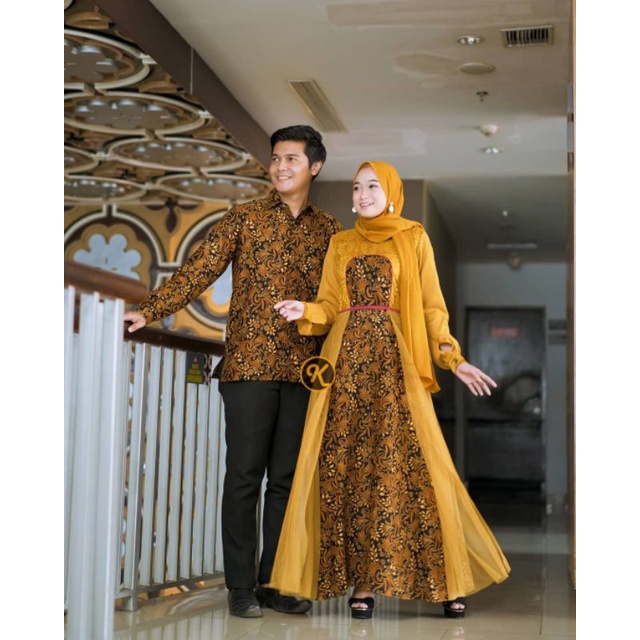 DRESS COUPLE KEMEJA BATIK TIARA | DRESS TERBARU DRESS LEBARAN BAJU PESTA TERBARU