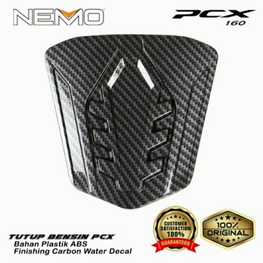 Cover Tangki Carbon Tutup Tanki Tengki Aksesoris Variasi Sparepart Motor Honda Pcx 160 New Carbon Karbon Original Nemo