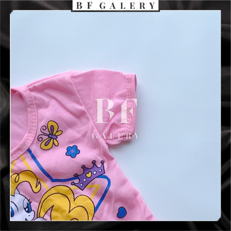 BFC005 Set Baju Anak Setelan Baju Tidur Anak Perempuan Gambar Unicorn Lucu Usia 0-2Tahun Baju Bayi Perempuan