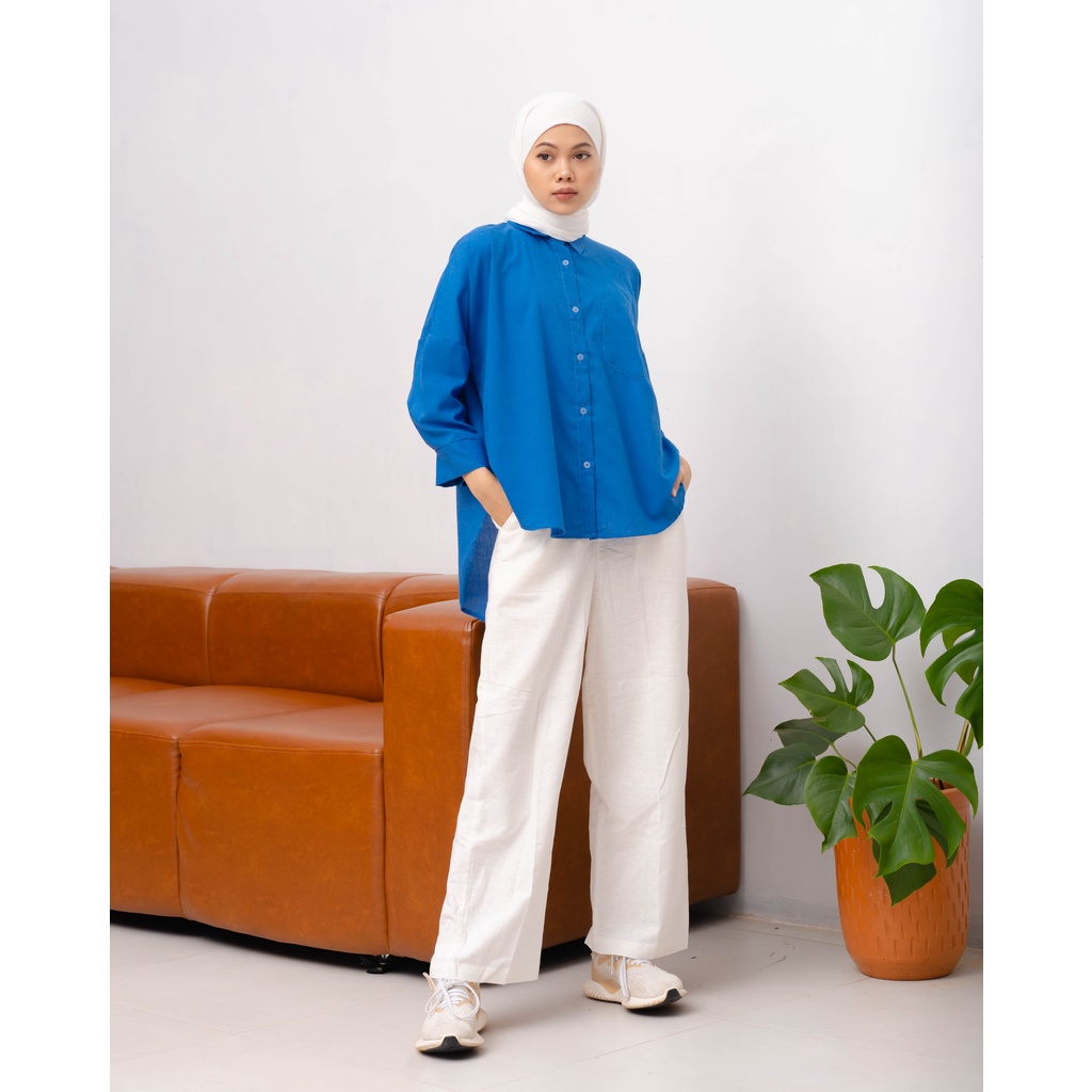 KEMEJA POLOS RAISA KATUN PREMIUM SHIRT BTS B089-1