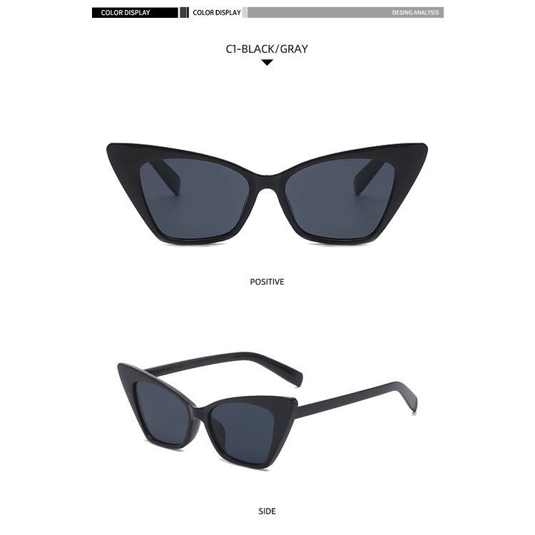 2021 new European and American cat's eye fashion INS simple sunglasses