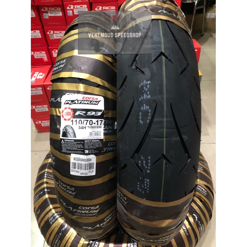 Ban Corsa platinum R93 110/70-17 (Tubeless) (Softcompound)