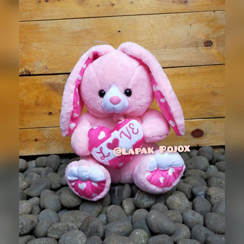 Boneka Bear &amp; Kelinci Love Bordir Kualitas Ekspor