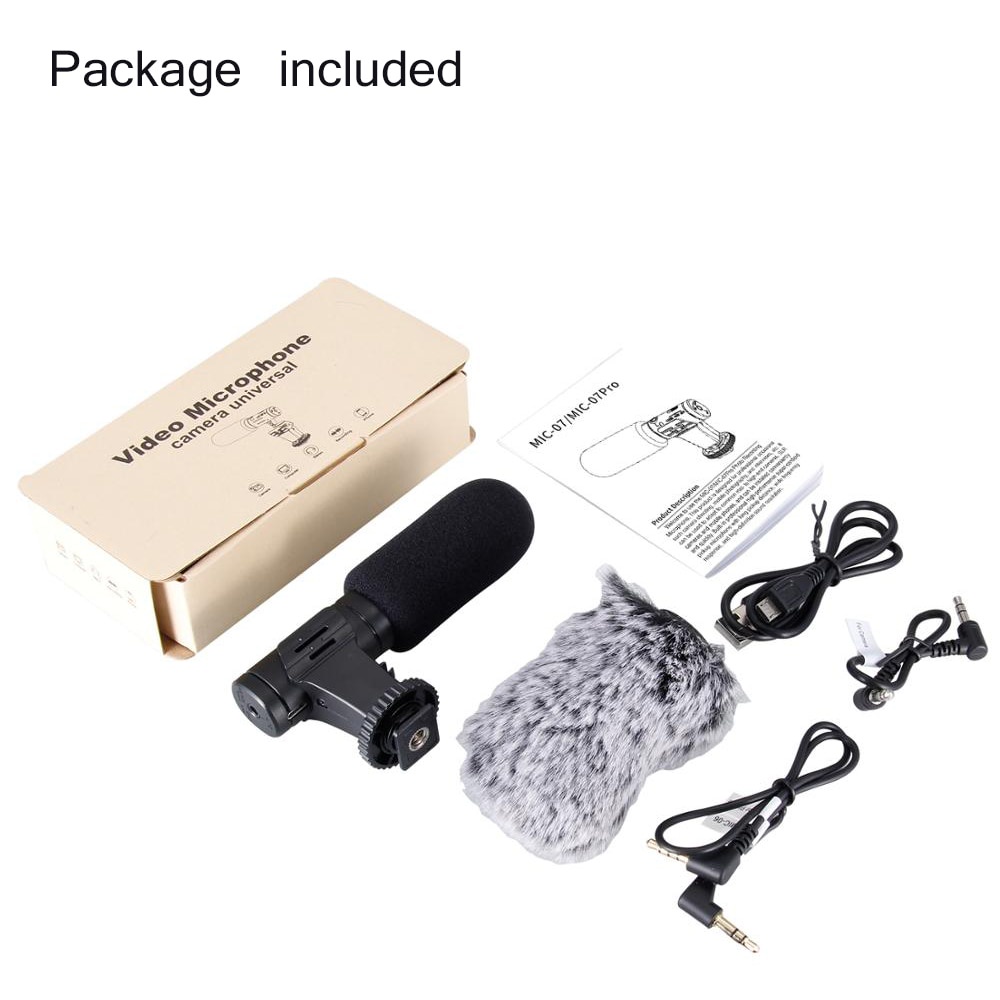 MAMEN Microphone Kamera Stereo Photography Vlog Digital HD Video Recording 3.5mm - MIC-07 - Black