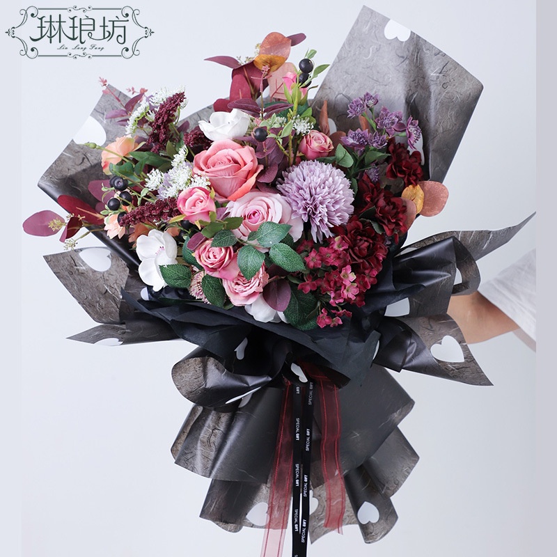 Tas bersama Flower Wrapping Paper Dua Warna Bi Color Kertas Buket Bunga Florist Cellophane (KB6089-95)