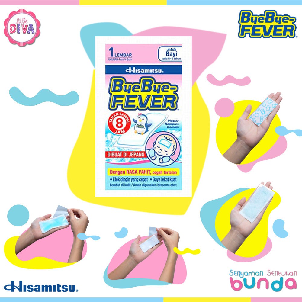 Ecer HANSAPLAST &amp; BYE BYE FEVER BAYI &amp; ANAK - Plester Kompres Penurun PANAS DEMAM Hansaplas ens