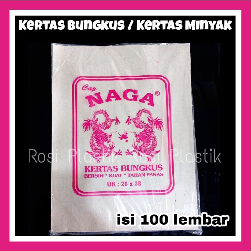Kertas Minyak isi 100 lembar / Kertas Bungkus Nasi