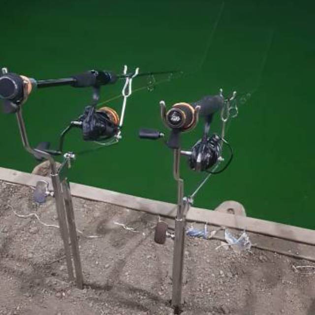 Cagak Pancing Stainless steel model lipat2