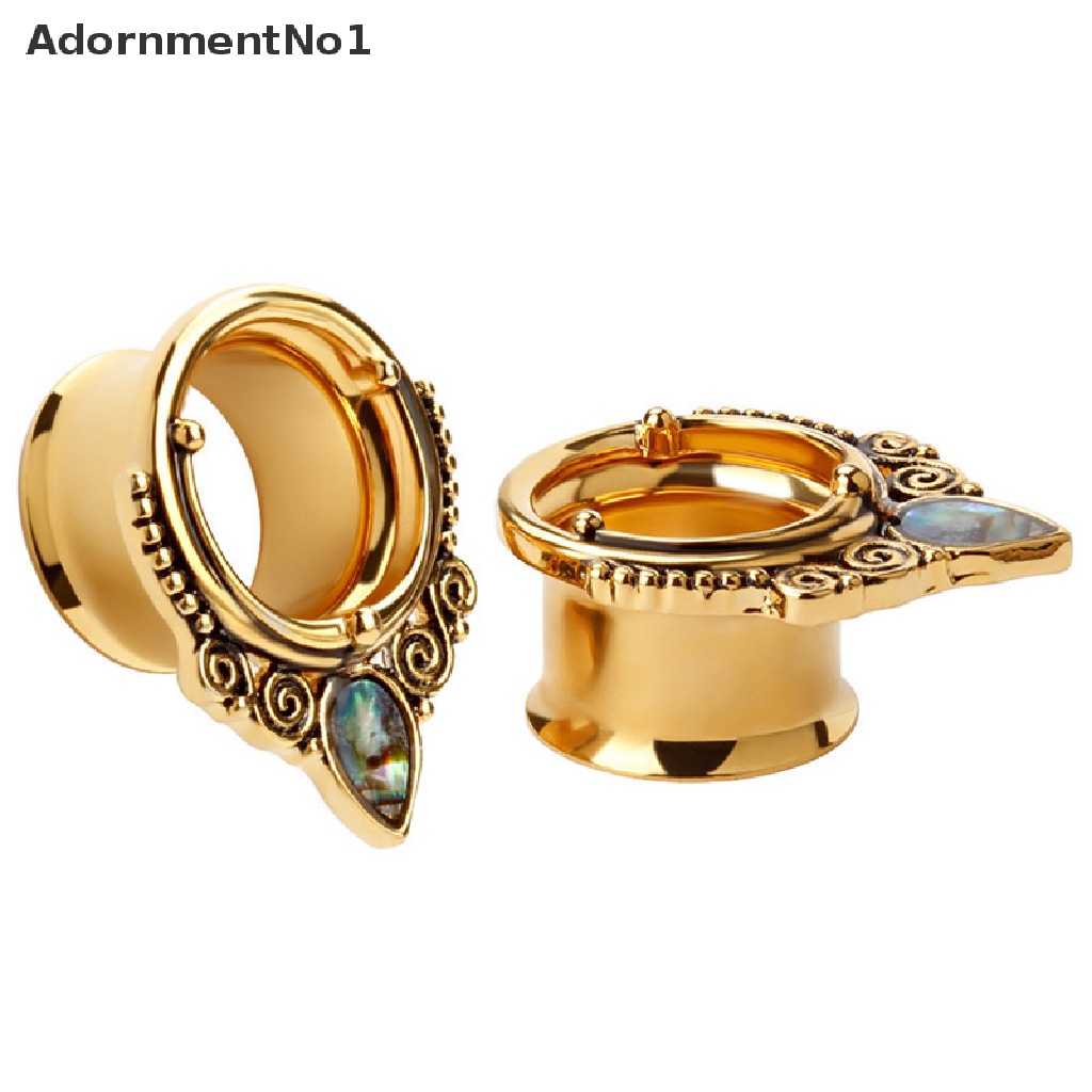 (AdornmentNo1) Ear Plug Pembesar Lubang Tindik Telinga Bahan Stainless Steel Untuk Pria / Wanita