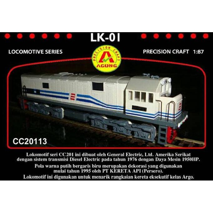 Miniatur Lokomotif Kereta Api Indonesia / Gerbong LK-01 CC20113
