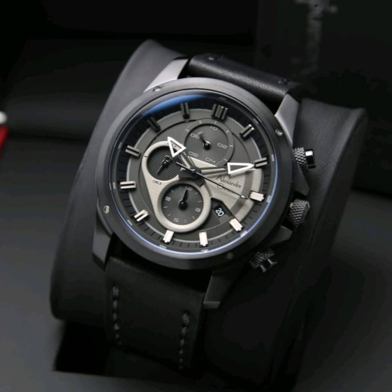 Jam Tangan Alexandre Christie AC6593 Pria / AC 6593 MC Full Black Original