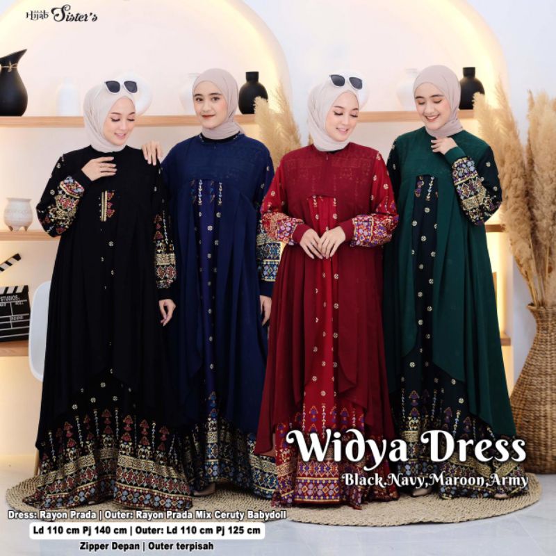 Hijab Sisters Widya Maxy Rayon Prada Mix Ceruty LD 110 Busui Friendly