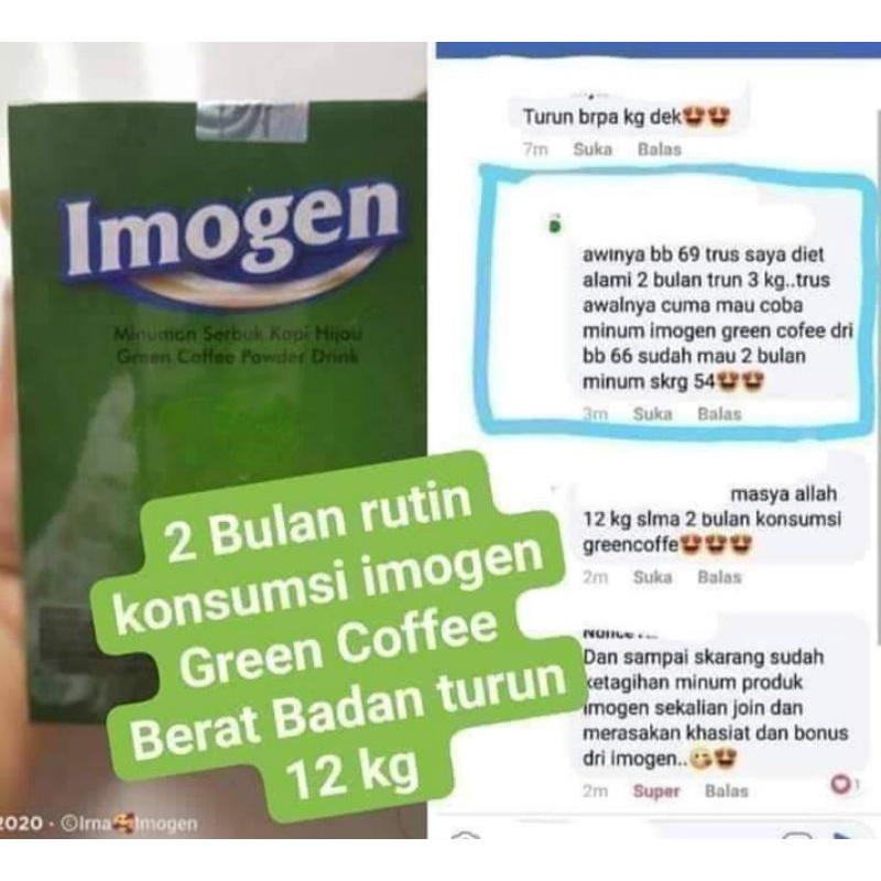 

IMOGEN GREEN COFEE/KEMASAN SETENGAH BOX