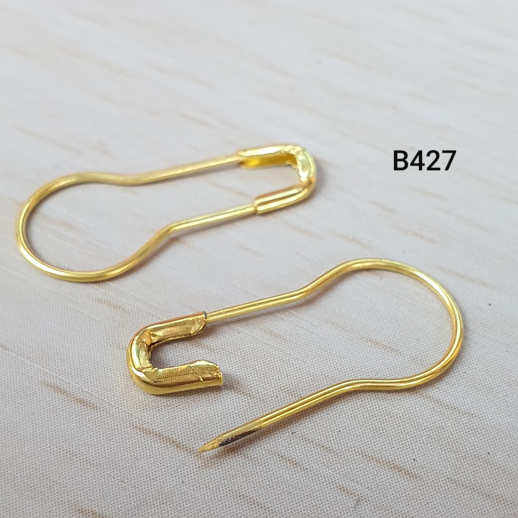 Peniti labu Anti Nyangkut Peniti Bohlam Safety Pins Jilbab Hijab Emas isi 50pcs